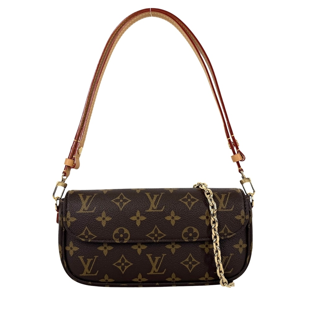 LOUIS VUITTON ルイヴィトン 2WAY ウォレットオンチェーンアイビー ハンドバッグ ショルダーバッグ 肩掛け 斜め掛け M81911 モノグラムキャンバス ブラウン 茶 ゴールド金具 レディース 美品【中古品】