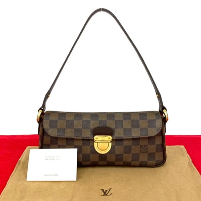 LOUIS VUITTON ルイヴィトン ラヴェッロ PM ダミエ レザー PVC ショルダーバッグ ブラウン
93136
