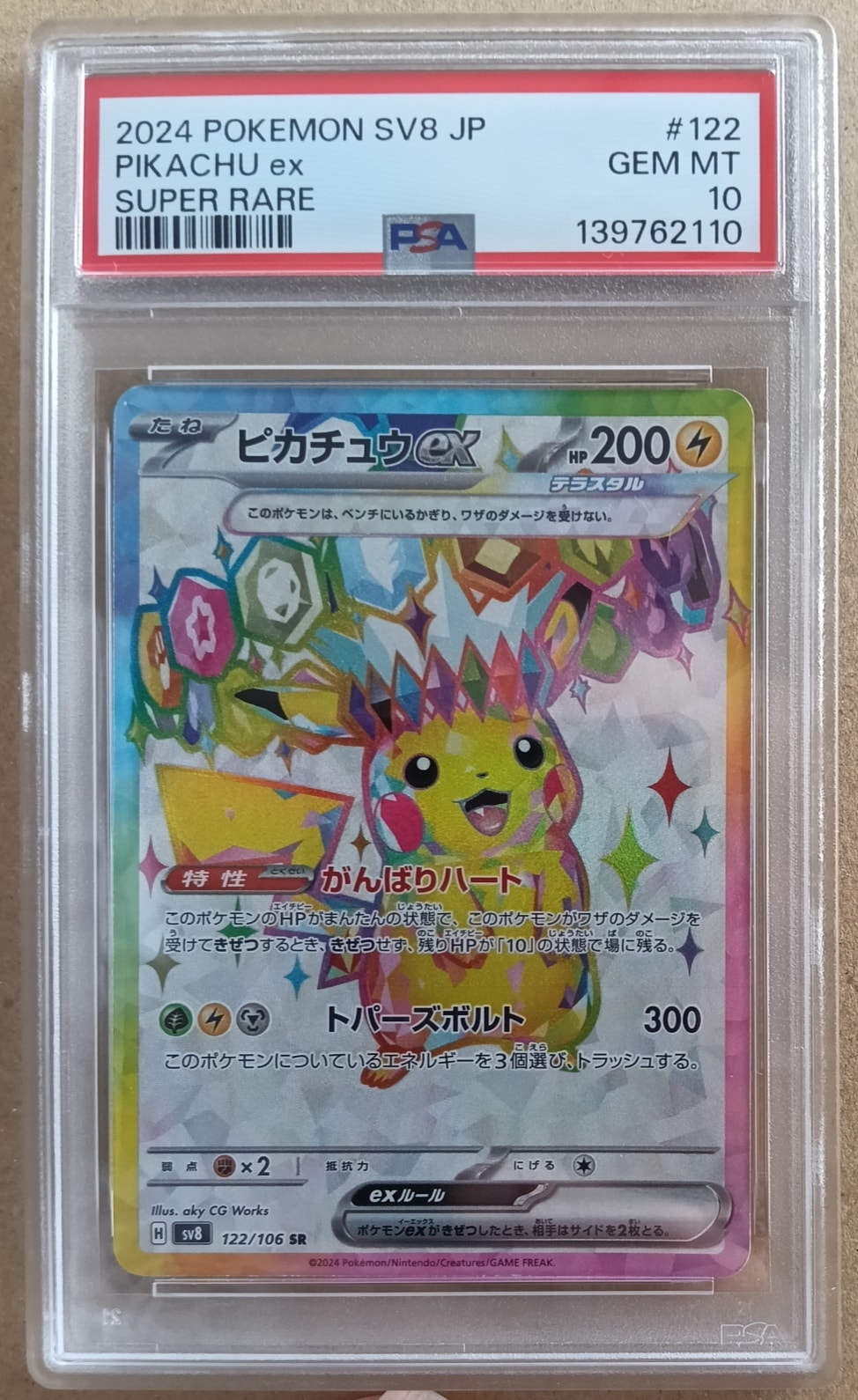 ピカチュウex SR [SV8 122/106](拡張パック「超電ブレイカー」)の新品