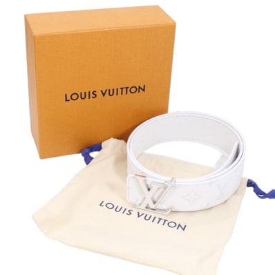 ルイヴィトン ベルト 80~90cm サンチュール・LV イニシアル 40MM タイガ・レザー 白 ホワイト ブラック メンズ M0713 モノグラム・キャンバス スーツ ビジネス カジュアル LOUIS VUITTON ブランド プレゼント ギフト