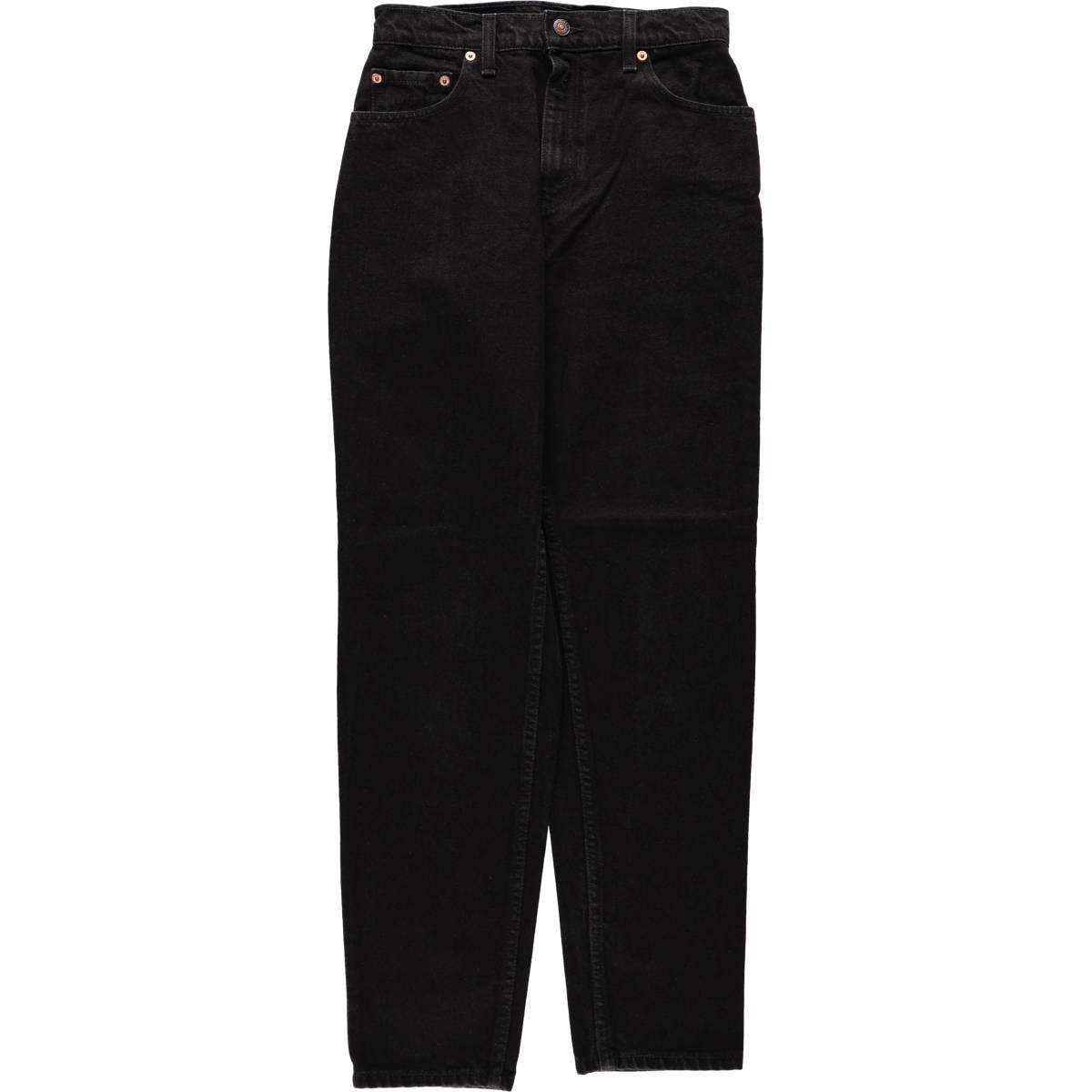 古着 90年代 リーバイス Levi's 15551-0260 RELAXED FIT TAPERED LEG ブラックデニム テーパードデニムパンツ USA製 レディースL(w27)相当 ヴィンテージ/eaa677308