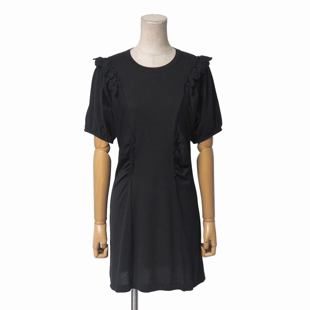 ■未使用品■LOUIS VUITTON ルイ・ヴィトン チュニック サイズM モノグラムロゴ レース ギャザー LV刺繍 イタリア製 20260323/RA8673