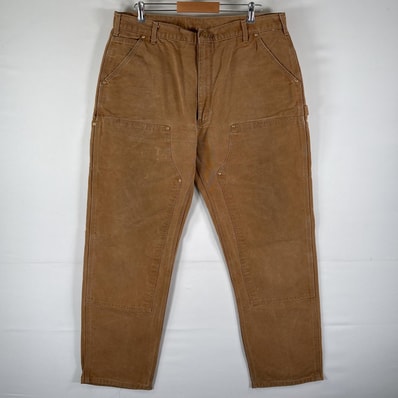 古着 カーハート Carhartt ワークパンツ ダック地 ペインター ダブルニー 大きいサイズ 作業着 w40 L34 ブラウン系 メンズ