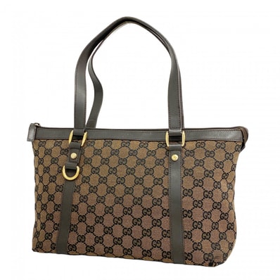 【6db1198】グッチ トートバッグ GGキャンバス 272399 キャンバス ブラウン ゴールド金具【中古】レディース
