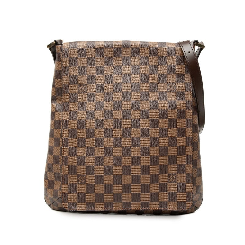 ルイ ヴィトン ダミエ ミュゼット 斜め掛け ショルダーバッグ N51302 ブラウン PVC レザー レディース LOUIS VUITTON 【中古】