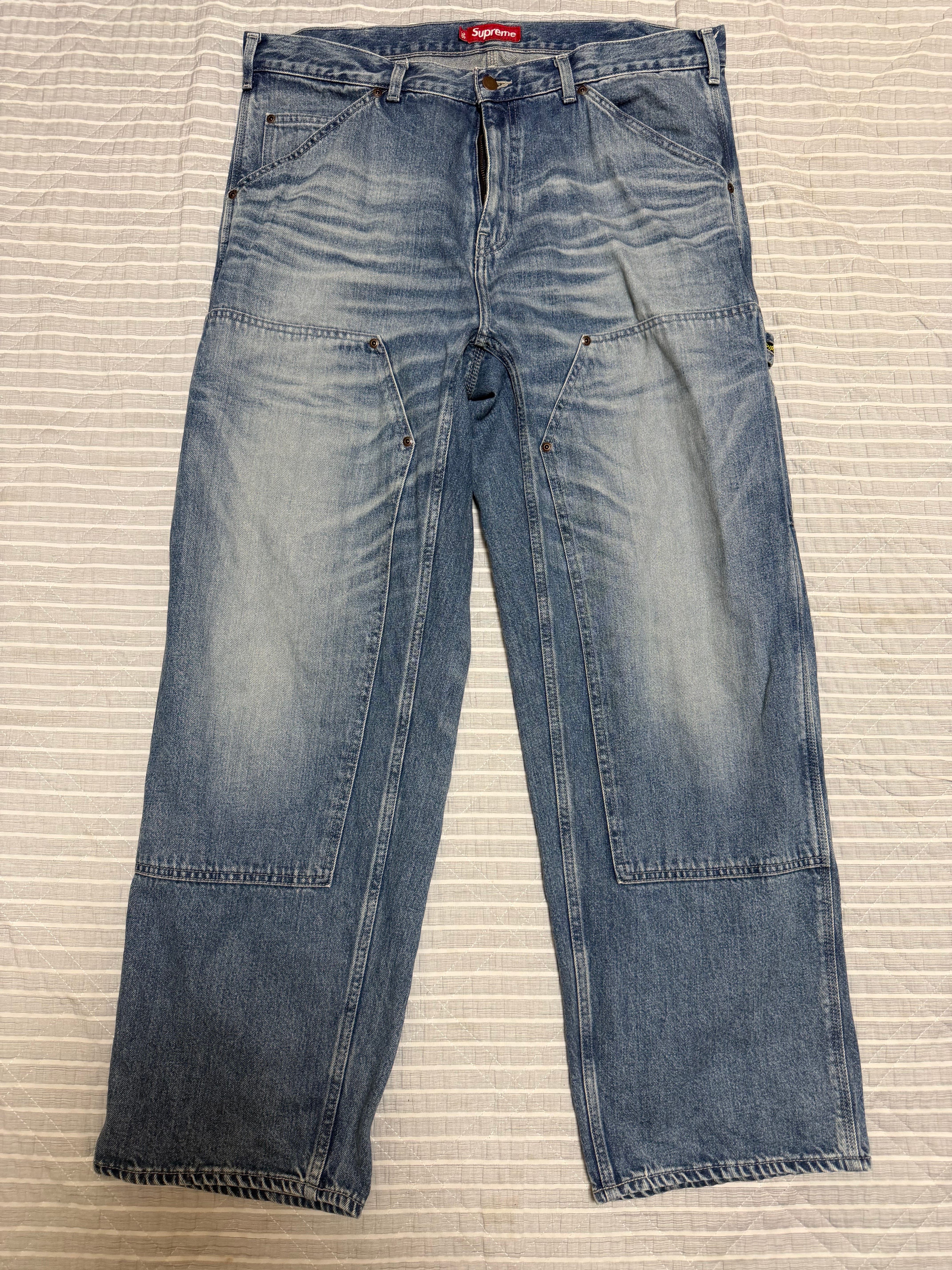 Supreme Worn Double Knee Painter Pant (25SS) "Denim"