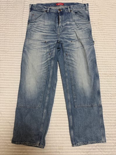 Supreme Worn Double Knee Painter Pant (25SS) "Denim"