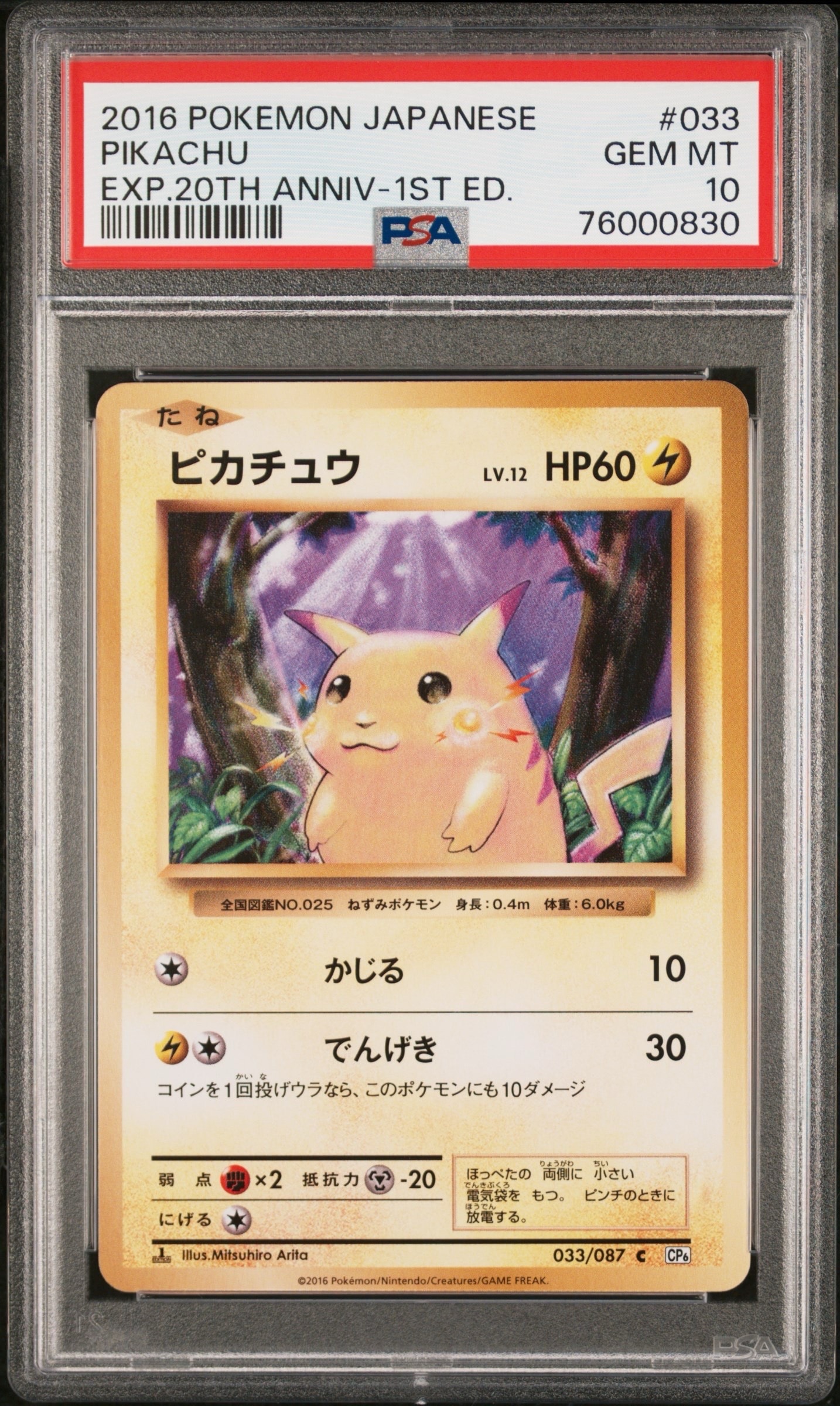 ピカチュウ C :1ED [CP6 033/087](コンセプトパック「ポケットモンスターカードゲーム 拡張パック 20th Anniversary」)