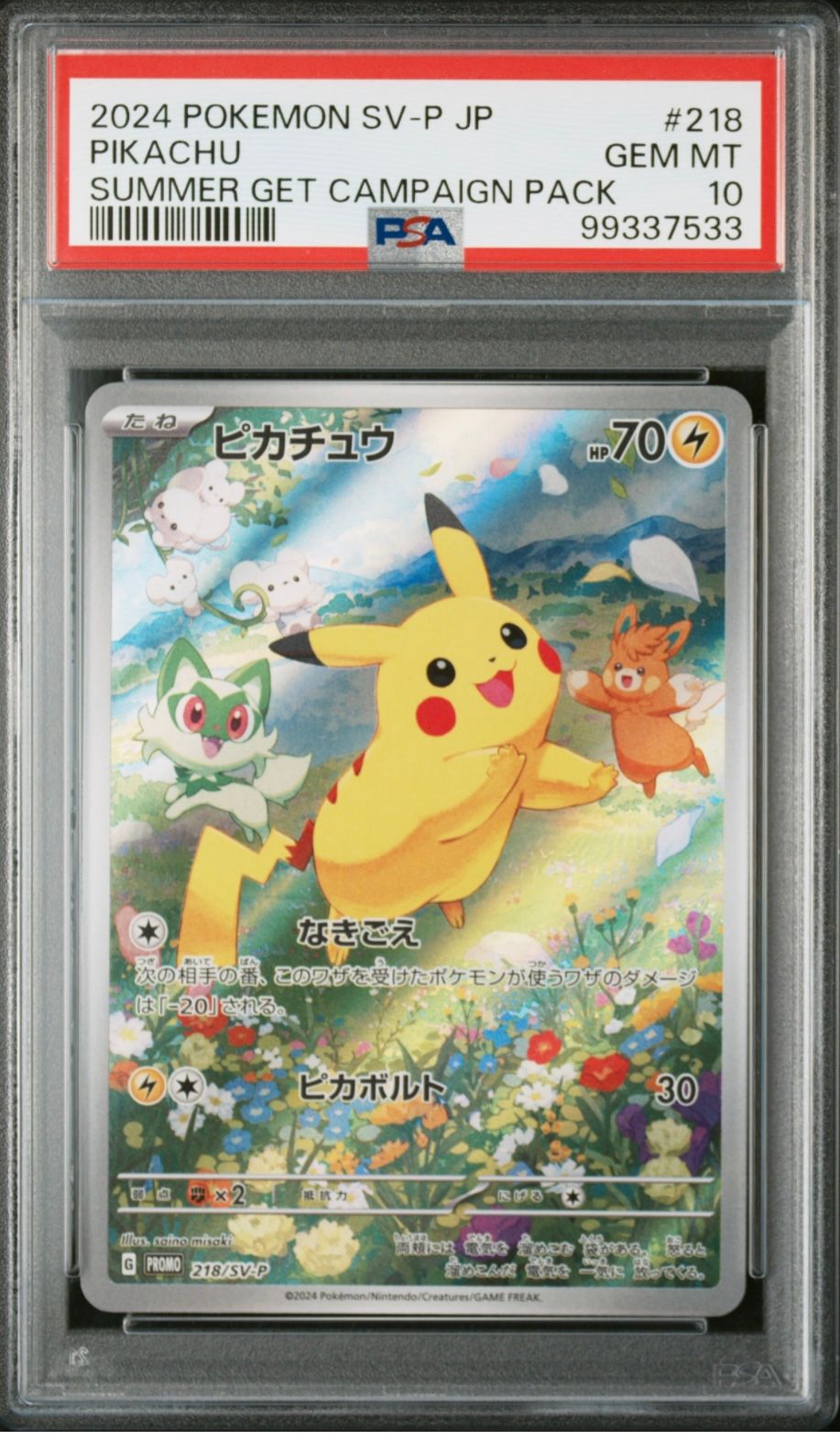 ピカチュウ P [SV-P 218](プロモカードパック「ポケカの夏がキタ!プロモカードGetキャンペーン!」)