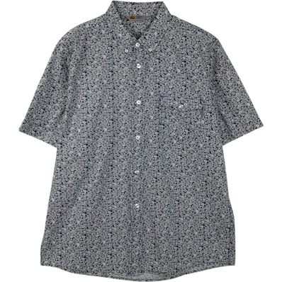 古着 カーハート Carhartt RUGGED OUTDOOR WEAR 花柄 ボタンダウン 半袖 ワークシャツ メンズL相当/eaa655637