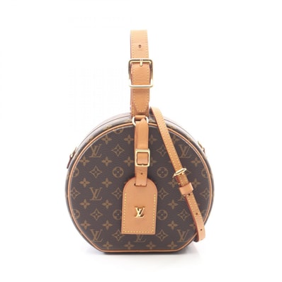 ルイ・ヴィトン LOUIS VUITTON プティット ボワット シャポー モノグラム 2WAY ハンドバッグ バッグ PVCコーティングキャンバス レザー モノグラム レディース ブラウン系 M43514 【中古】