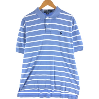 古着 ラルフローレン Ralph Lauren POLO by Ralph Lauren 半袖 ボーダー ポロシャツ メンズL相当/eaa561895