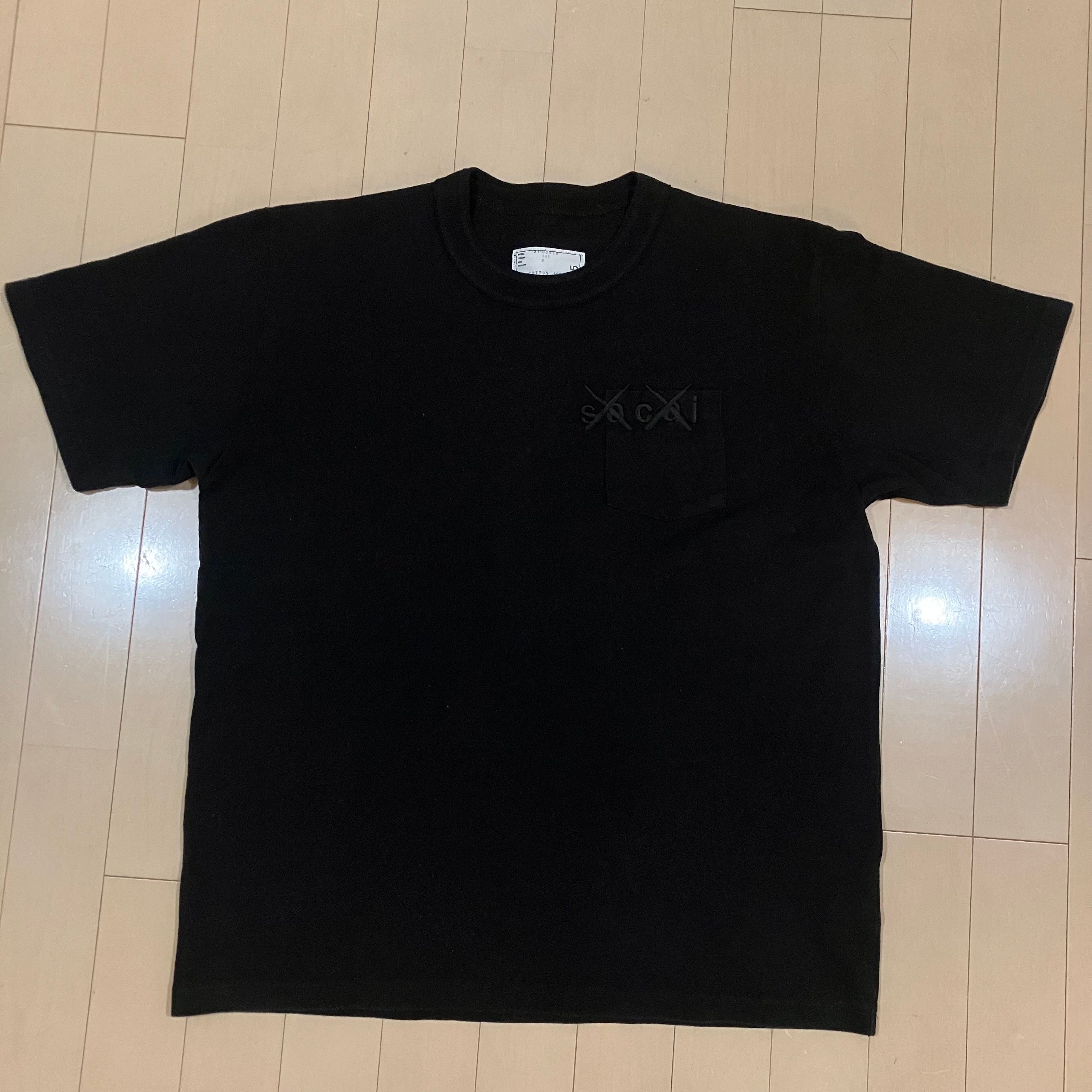 sacai KAWS Embroidery T-Shirt "Black"