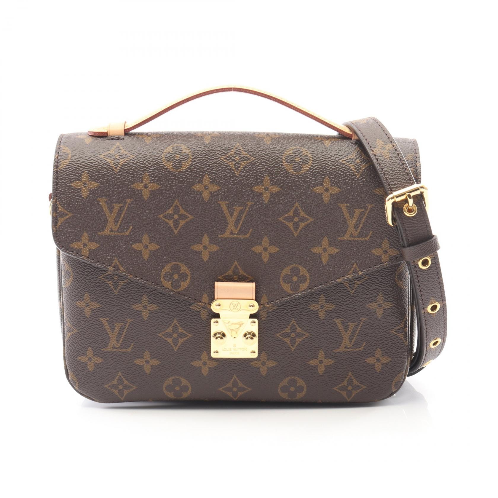 ルイ・ヴィトン LOUIS VUITTON ポシェット メティス MM ハンドバッグ バッグ PVCコーティングキャンバス レザー モノグラム レディース ブラウン系 M44875 【中古】