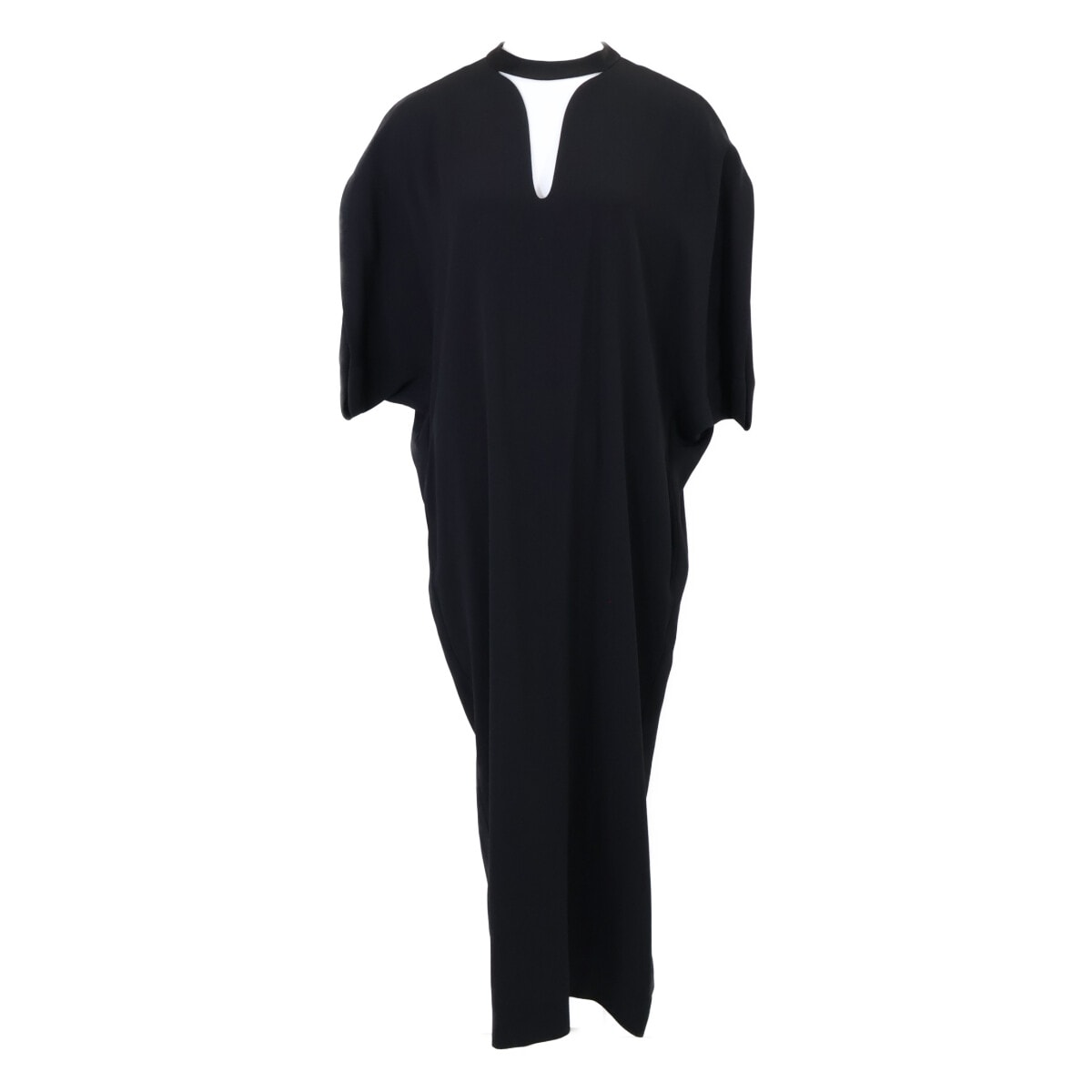 マメクロゴウチ 【美品】MM24SS-DR081 Back Satin Crepe Georgette Emboridered Lace Back Dress 2