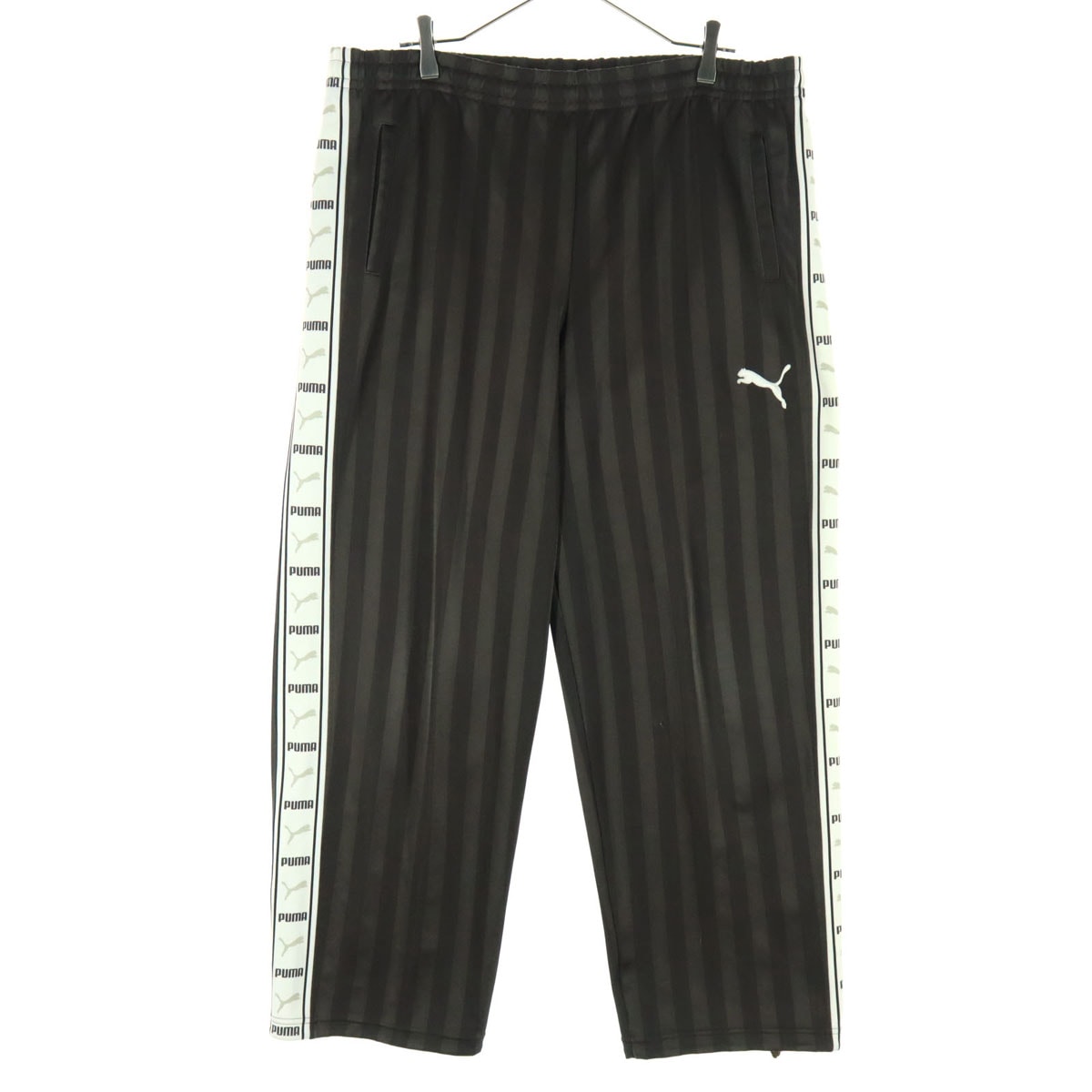 PUMA プーマ 日本製 ワンポイントロゴ トラックパンツ L ブラウン