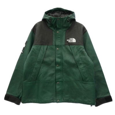 Supreme シュプリーム THE NORTH FACE ノースフェイス 18AW NF0A3VJ8 x THE NORTH FACE ザノースフェイス Leather Mountain Parka レザー マウンテン パーカー ジャケット XL【中古】