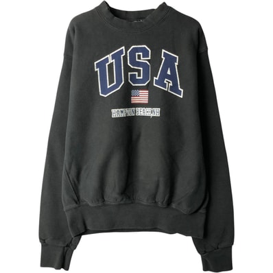 古着 00年代 フルーツオブザルーム FRUIT OF THE LOOM HEAVY cotton プリントスウェットシャツ トレーナー メンズL相当/eaa584460