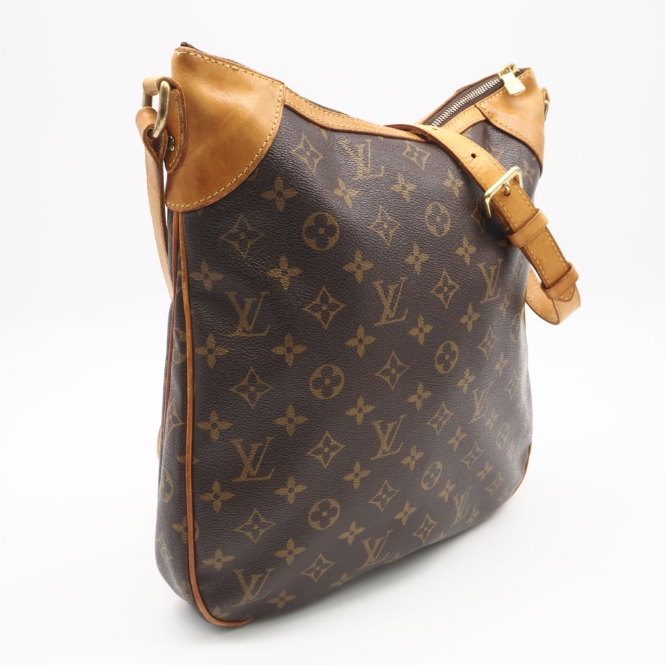 LOUIS VUITTON ルイ・ヴィトン モノグラム オデオンPM M56390 ショルダーバッグ ブラウン ベージュ コーティングキャンバス レザー レディース