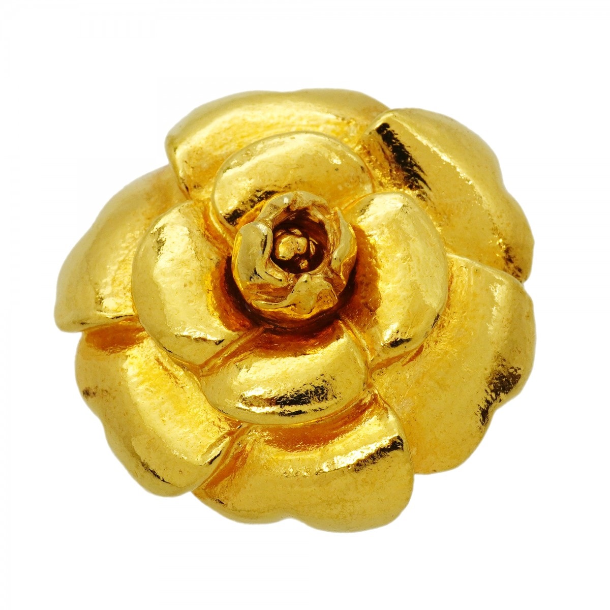 ★SALE【6jcb0647】シャネル ブローチ ヴィンテージ カメリア GPメッキ ゴールド【中古】レディース