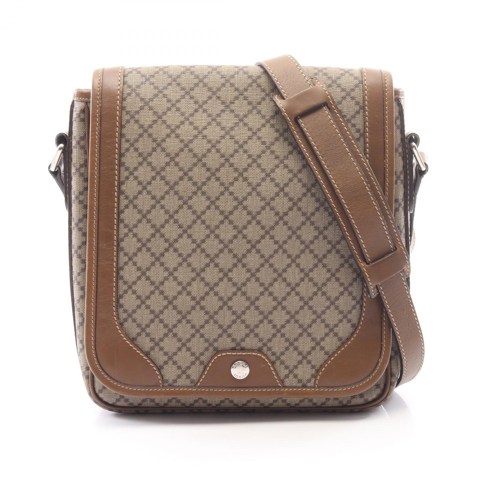 グッチ GUCCI ディアマンテ ショルダーバッグ バッグ PVCコーティングキャンバス レザー メンズ レディース ベージュ系 / ブラウン系 295679 【中古】