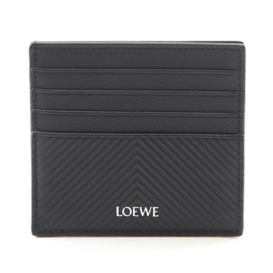 ロエベ LOEWE オープンカードホルダー カードケース アクセサリー レザー レディース ブラック系 C779W72X011100 【新品】