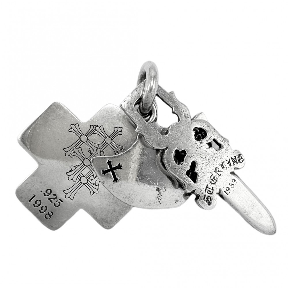 Chrome Hearts Dagger Three Trinkets Pendant Top "Silver"