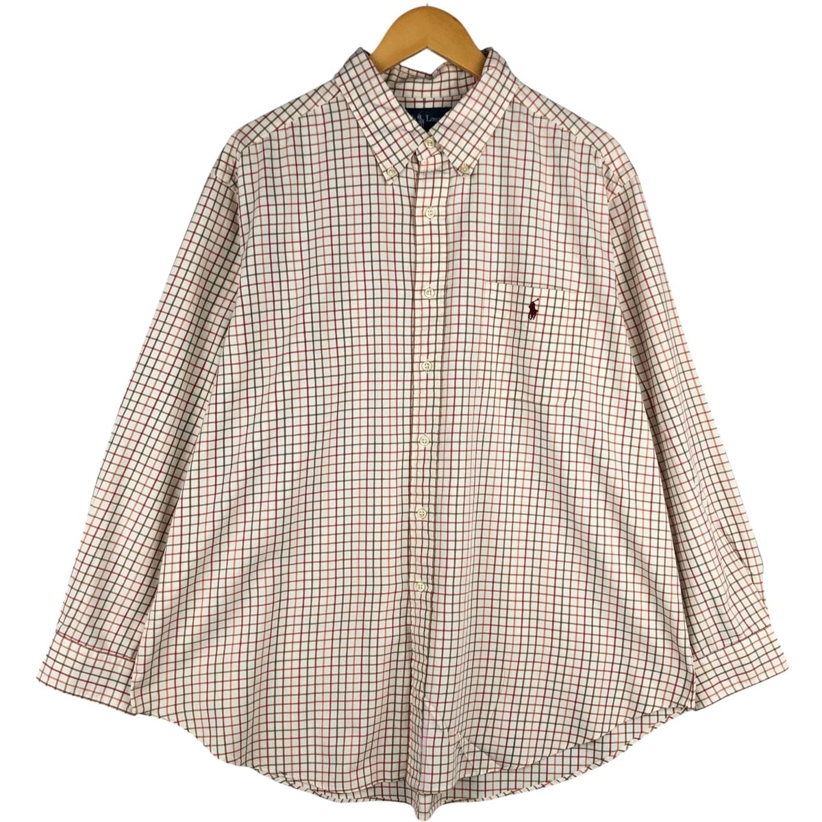 古着 ラルフローレン Ralph Lauren CLASSIC FIT クラシックフィット 長袖 ボタンダウンチェックシャツ メンズXL相当/eaa590982