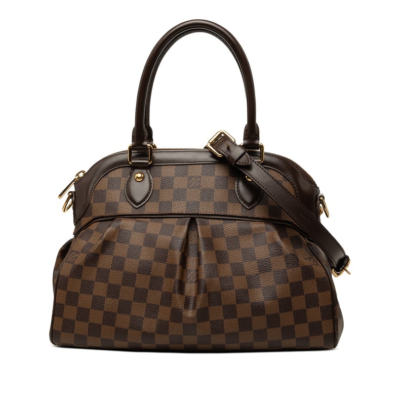 ルイ ヴィトン ダミエ トレヴィPM ハンドバッグ ショルダーバッグ 2WAY N51997 ブラウン PVC レザー レディース LOUIS VUITTON 中古