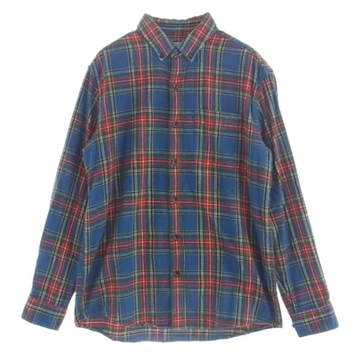L.L.Bean エルエルビーン 長袖シャツ ボタンダウン 長袖 チェック フランネル シャツ マルチカラー系 M【中古】