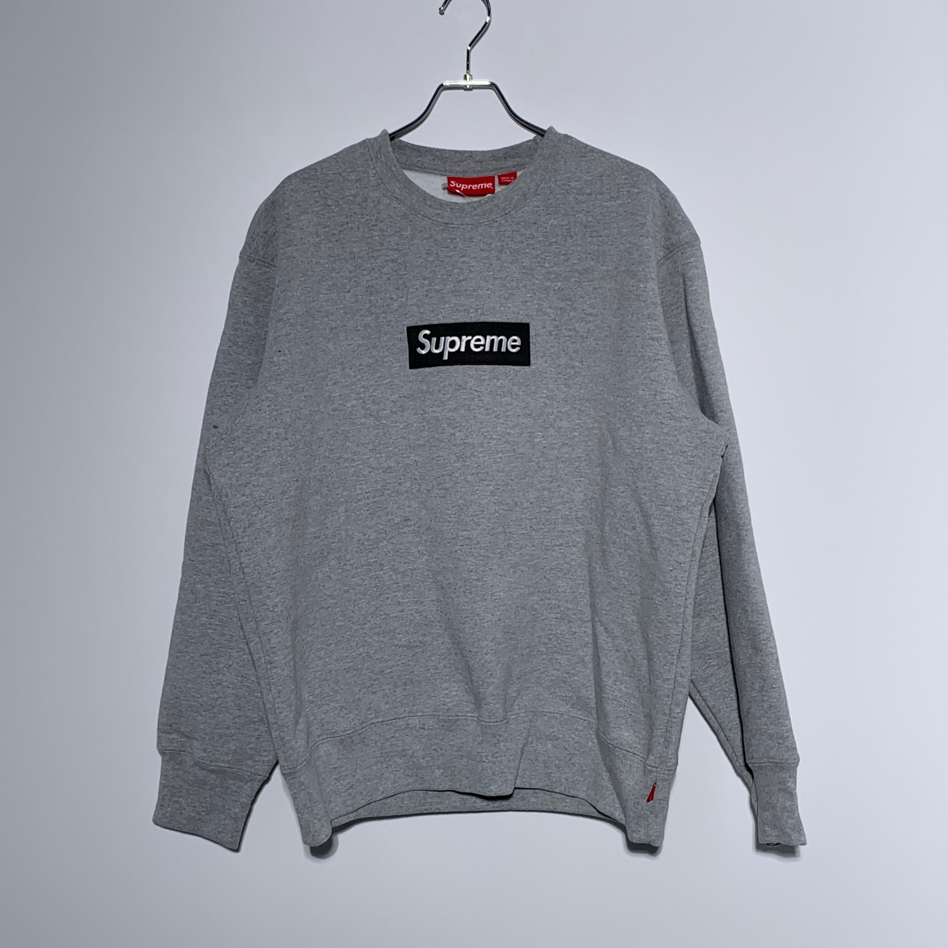 Supreme Box Logo Crewneck "Heather Grey" (22FW)