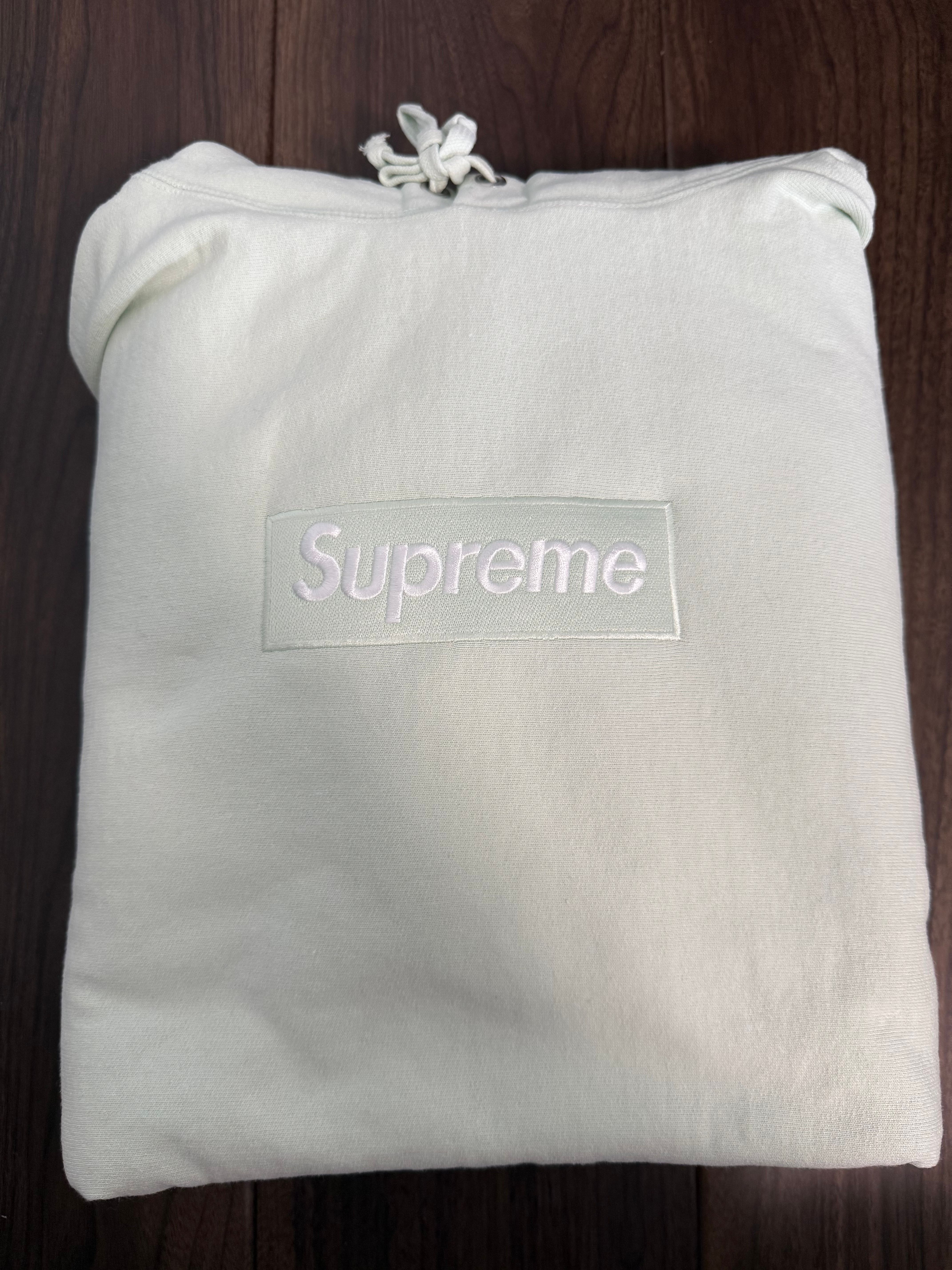 Supreme Box Logo Hooded Sweatshirt "Light Green" (23FW)