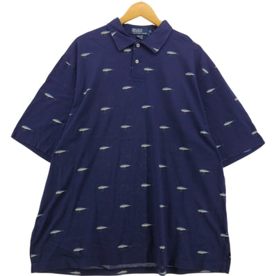 古着 ラルフローレン Ralph Lauren POLO by Ralph Lauren 魚柄 半袖 ポロシャツ メンズXL相当/eaa564369