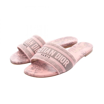 ディオール Dior Dway サンダル 靴 キャンバス レディース ピンク系 / グレー系 【中古】