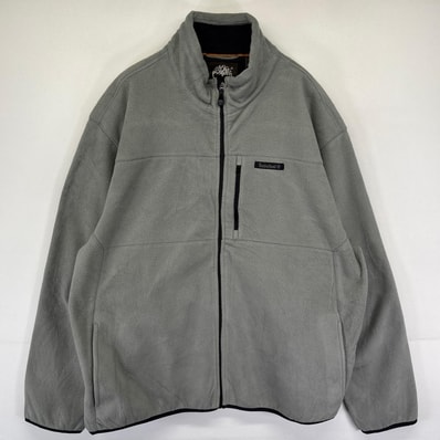 古着 ティンバーランド Timberland フリース ジャケット フルジップ ワンポイント 大きいサイズ 胸ポケット 2XL グレー系 メンズ