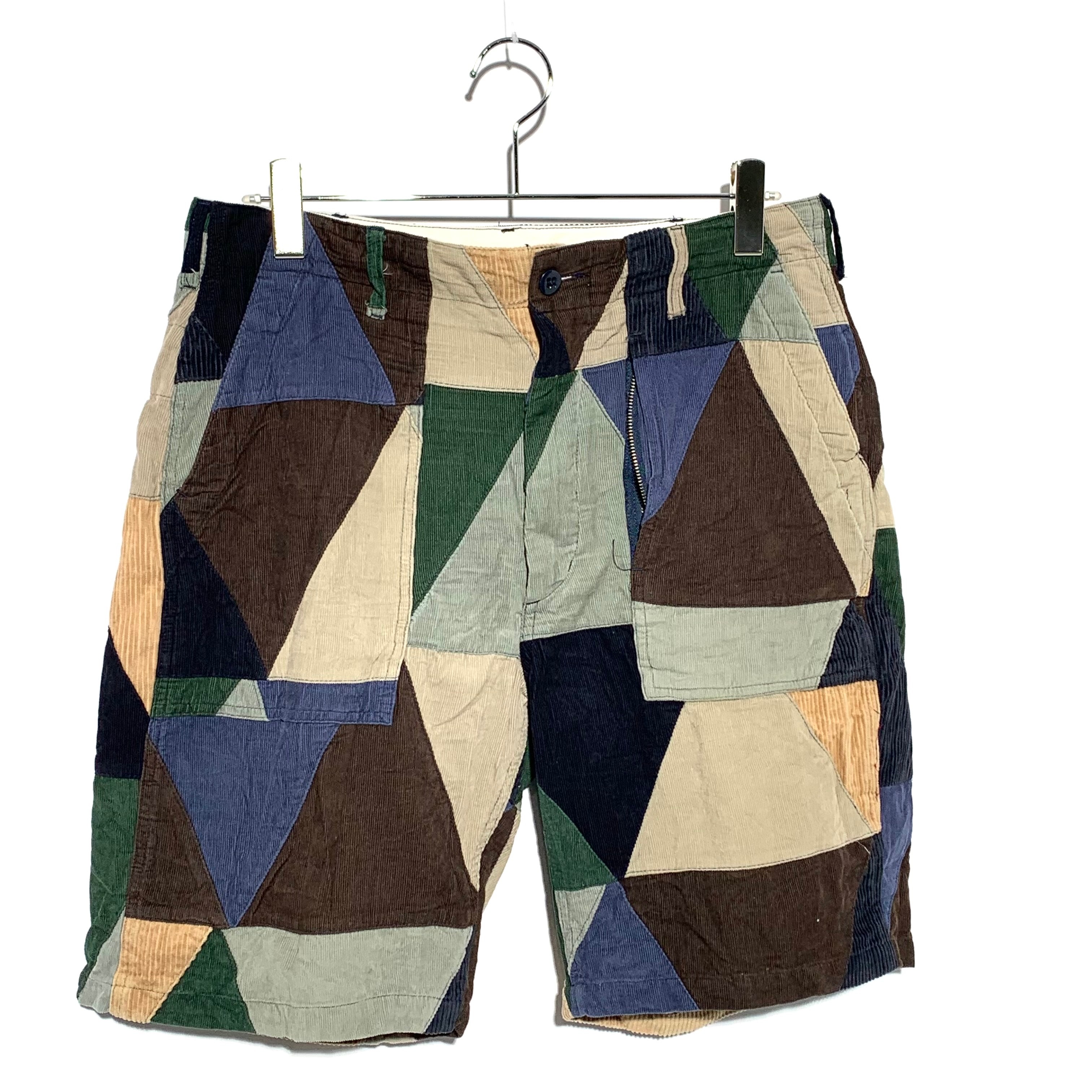 EG FATIGUE SHORT - CORDUROY PATCHWORK mulch color. 24SS