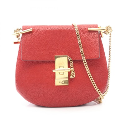 クロエ Chloe ドリュー ショルダーバッグ バッグ レザー レディース レッド系 【中古】