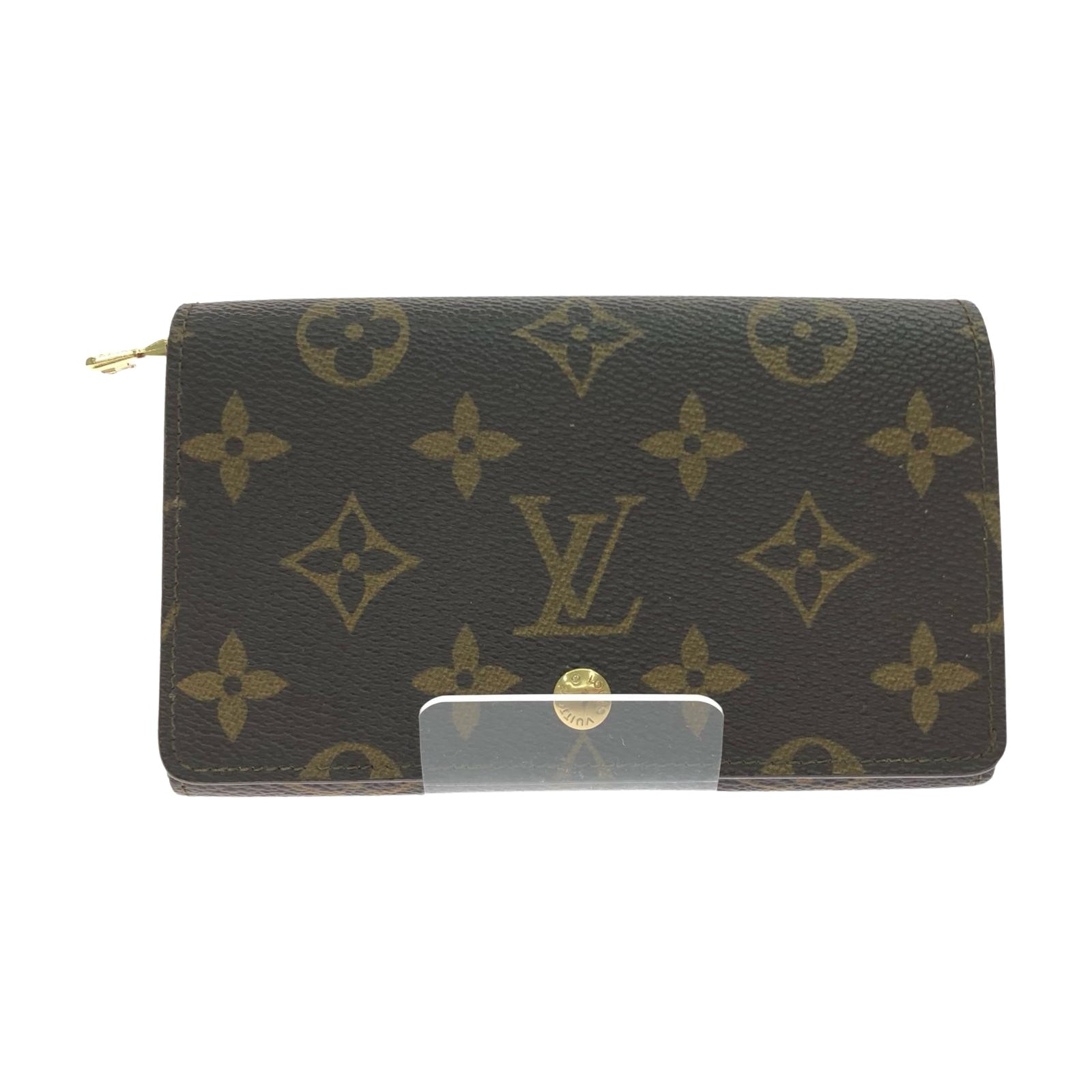 ▼▼LOUIS VUITTON ルイヴィトン レディース 二つ折り財布 モノグラム ポルト モネ・ピエ トレゾール M61730 ブラウン
