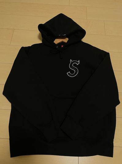 Supreme S Logo Hooded Sweatshirt "Black"
