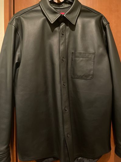 Supreme Leather Shirt "Black"