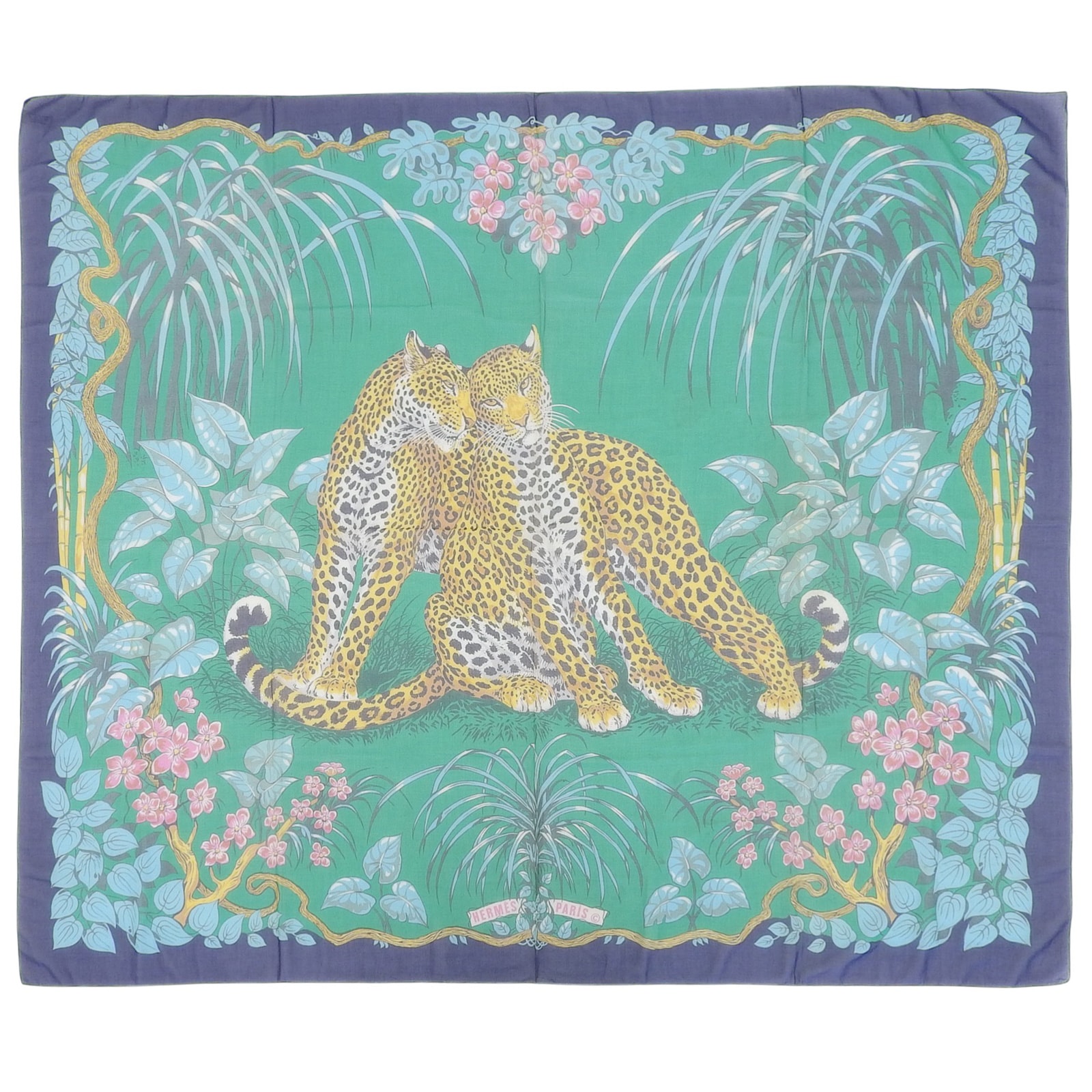 美品 エルメス ストール パレオ JUNGLE LOVE ジャングルラブ