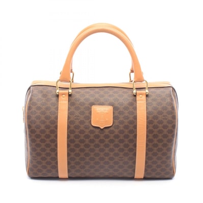 セリーヌ CELINE マカダム ハンドバッグ バッグ PVCコーティングキャンバス レザー レディース ブラウン系 【中古】