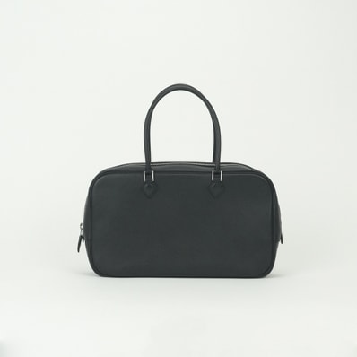 エルメス HERMES プリュムエラン28 プリュム プリュム28 プリュムエラン28 バッグ トートバッグ エプソン ノワール Noir ブラック Black 黒 シルバー金具 ヴォーエプソン ハンドバッグ