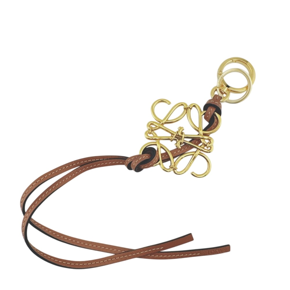 ロエベ LOEWE チャーム アナグラム ブラウン