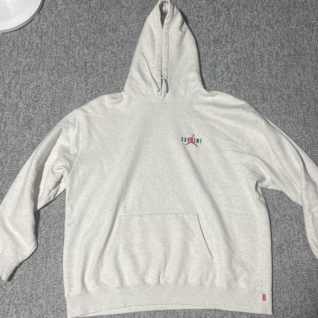 Supreme x Jordan Hooded Sweatshirt "Ash Grey" HF0836-051