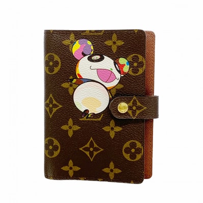 【6fa1421-k】ルイヴィトン 手帳カバー モノグラムパンダ アジェンダPM R20011 ブラウン【中古】レディース