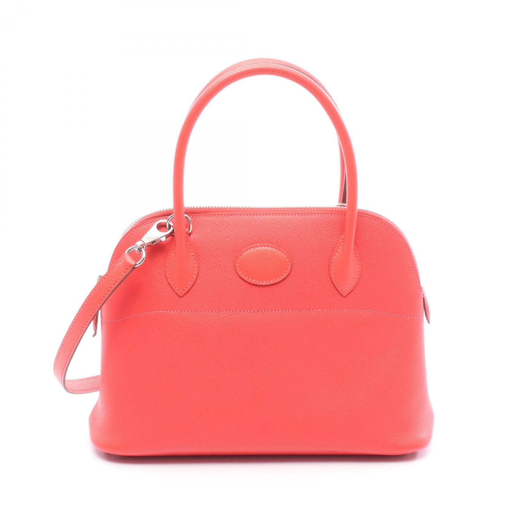 エルメス HERMES ボリード27 ハンドバッグ バッグ レザー ヴォーエプソン ヴォーエプソン ローズジャイプール □Q刻印(2013年製造) レディース レッド系 041693CK 【中古】