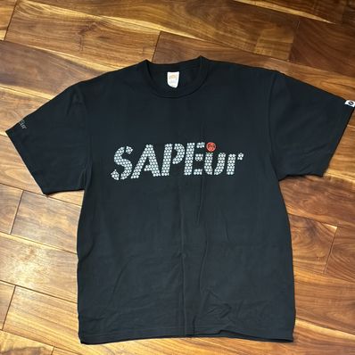 SAPEur x MASATOSHI HAMADA Stamp Logo S/S Tee #1 "Black" A0024-010