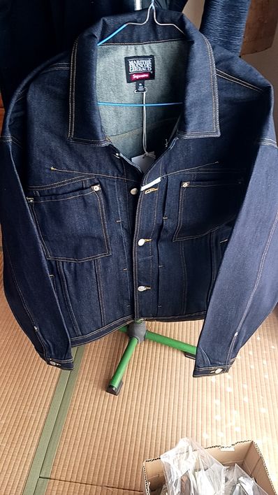 Supreme x Marithe + Francois Girbaud X-Seam Denim Trucker Jacket "Rigid Indigo"