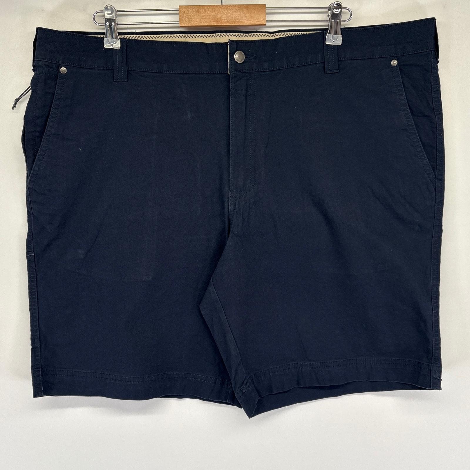 古着 コロンビア Columbia ショートパンツ ダック ハーフ 短パン ワンポイントロゴ 半ズボン w42 L10  ネイビー メンズ